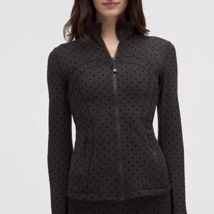 Lululemon Define Jacket Nulu Flocked polka dot. Size 10 New Without Tugs